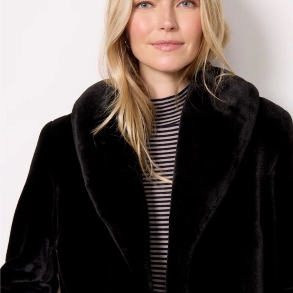 Blank NYC Black Bomber Jacket faux fur